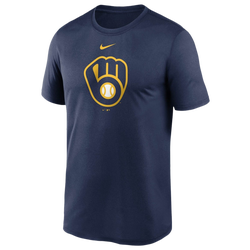 Men's - Nike Brewers Large Logo Legend T-Shirt - Navy/Navy