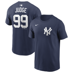 Men's - Nike Yankees Name & Number Short Sleeve T-Shirt - Navy