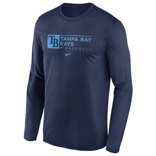 

Nike Mens Tampa Bay Rays Nike Rays Perf Long Sleeve T-Shirt - Mens Navy Size L