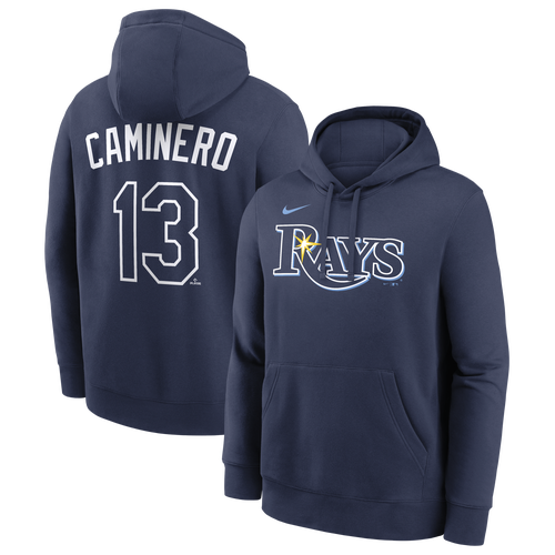 Nike Mens Junior Caminero Rays Name And Number Hoodie In Blue