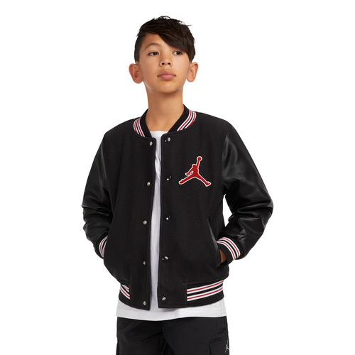 

Girls Jordan Jordan Varsity Jacket - Girls' Grade School Black Size M