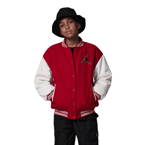 

Girls Jordan Jordan Varsity Jacket - Girls' Grade School Red Size XL