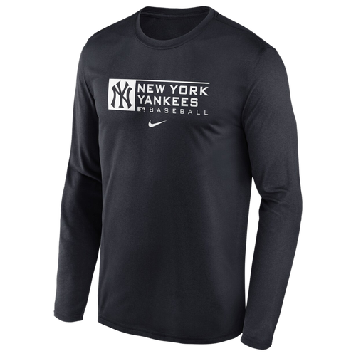 

Nike Mens New York Yankees Nike Yankees Perf Long Sleeve T-Shirt - Mens Navy Size M