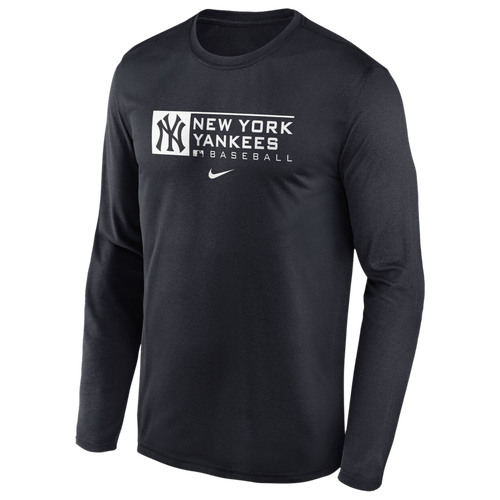 

Nike Mens Nike Yankees Perf Long Sleeve T-Shirt - Mens Navy Size L
