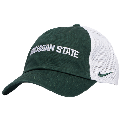 Nike Mens  Michigan State Club Trucker Adjustble Cap In Green/white