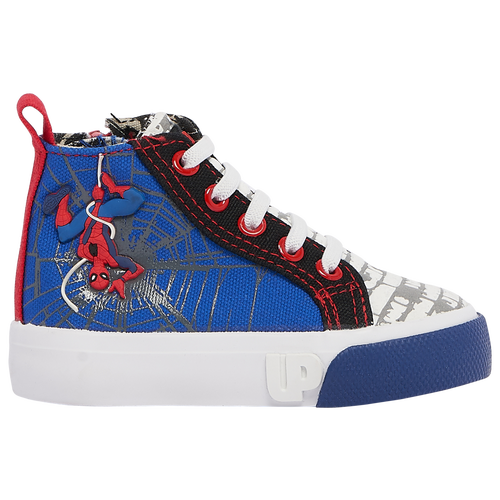 

Boys Ground Up Ground Up Spiderman High Top - Boys' Toddler Shoe Blue/Red/Black Size 05.0