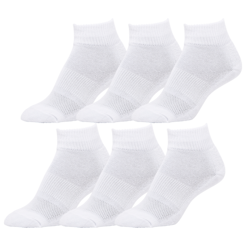 Csg Kids' Boys  Youth 6 Pack Quarter Socks In White