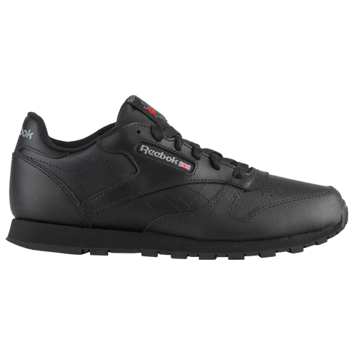 

Boys Reebok Reebok Classic Leather - Boys' Grade School Shoe Black/Black/Black Size 04.5