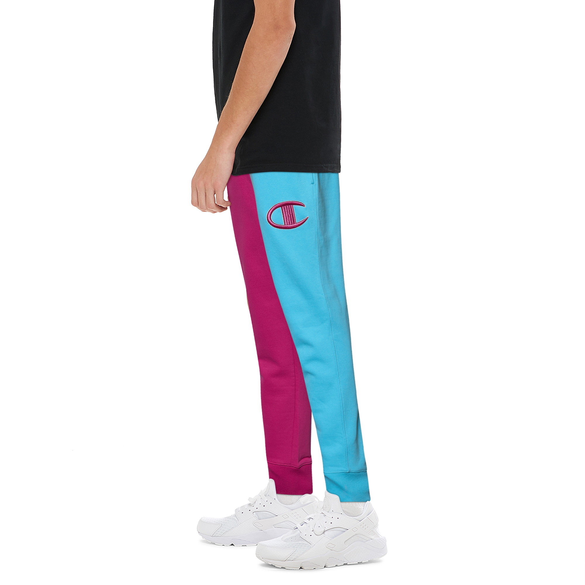 champion reverse weave colorblock joggers