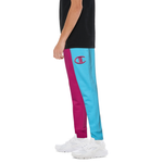 blue and pink champion sweatpants