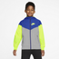 Nike Windrunner Jacket - Boys' Grade School Light Smoke Grey/Game Royal/Volt