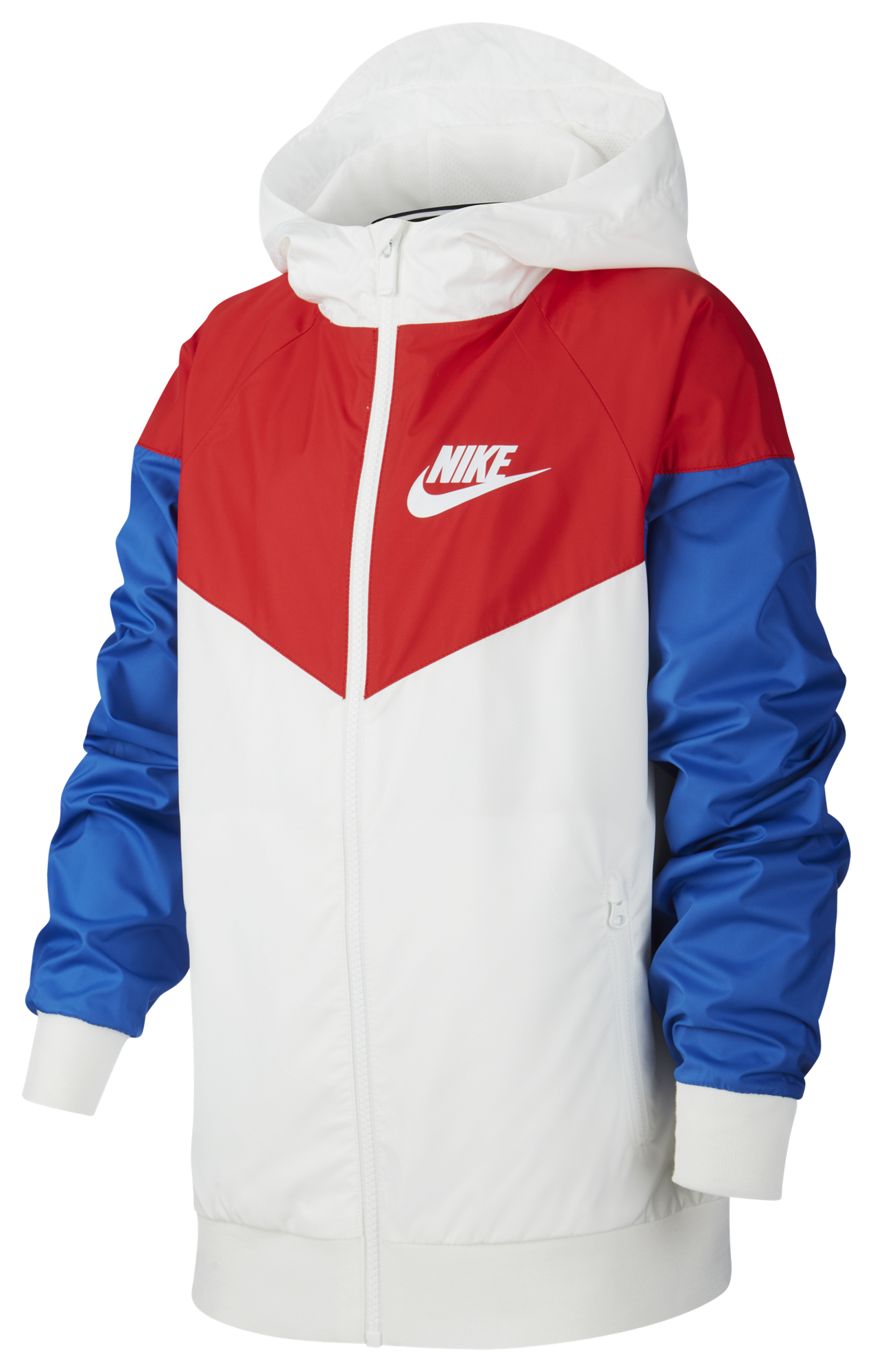 nike jacket blue white red