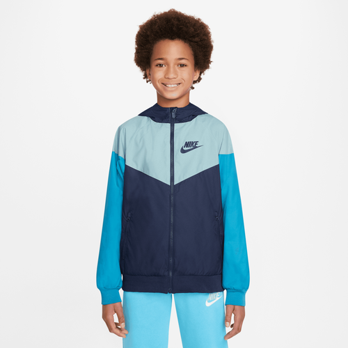 

Boys Nike Nike Windrunner HD Jacket - Boys' Grade School Midnight Navy/Ocean Size XL