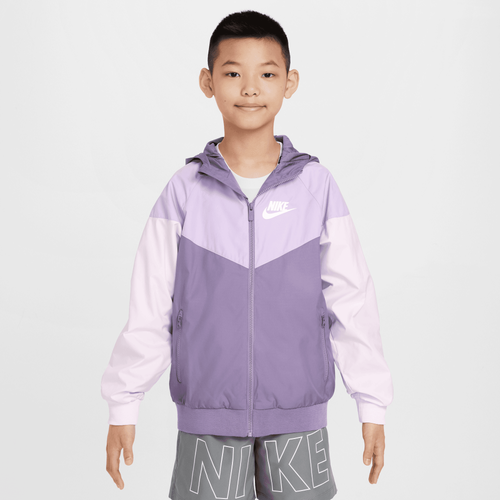 

Boys Nike Nike Windrunner Jacket - Boys' Grade School Purple/White Size M