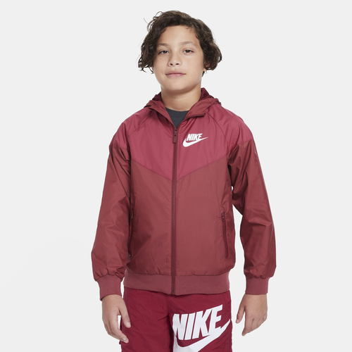 

Nike Boys Nike Windrunner Jacket - Boys' Grade School Team Red/Noble Red/White Size L