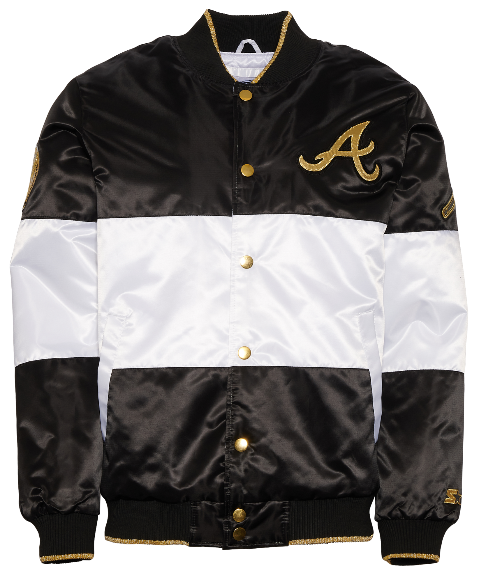 Shop Starter Atlanta Braves Satin Jacket LS350853-ATB gold