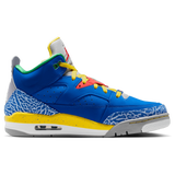 Bleu royal de match/Blanc/Jaune tour
