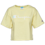Champion Heritage Script Cropped T-Shirt - Women's Lemon Glacier