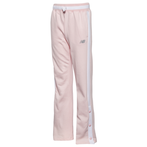 New Balance Girls   Side Snap Pants In Rose Sugar/white