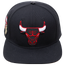 Pro Standard NBA Logo Snapback Hat - Men's Black/Red