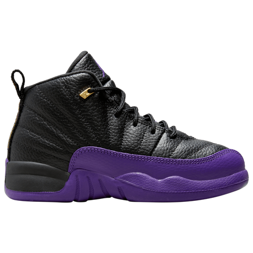 

Jordan Boys Jordan Retro 12 - Boys' Preschool Basketball Shoes Gold/Purple/Black Size 11.0