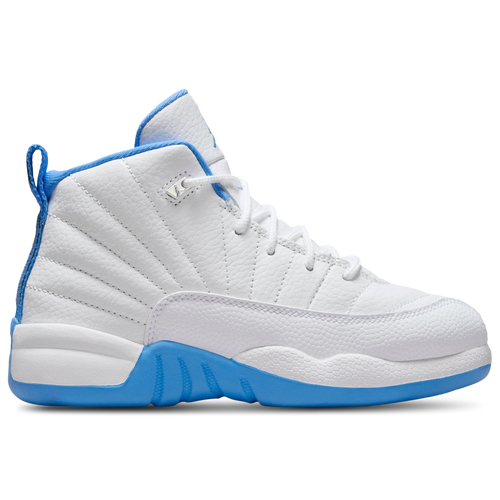 Jordan Pre School Retro 12 - WHITE/UNIVERSITY BLUE/METALLIC SILVER