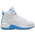 Jordan Retro 12 - Boys' Preschool White/University Blue/Metallic Silver
