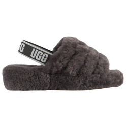 Women's - UGG Fluff Yeah Slides - Charcoal/Gray