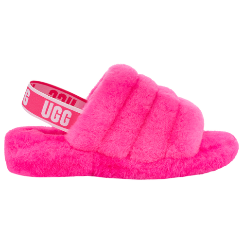 Ugg Women's Fluff Yeah Sheepskin Slingback Slippers In Hot Pink/pink