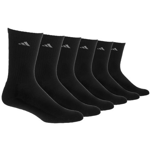 

adidas Mens adidas Athletic 6-Pack Cushioned Crew Socks - Mens Black/White Size L