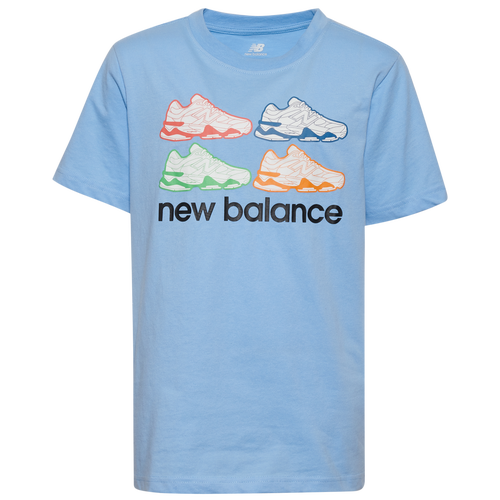 New Balance Boys   9060 T-shirt In Electric Blue/multi