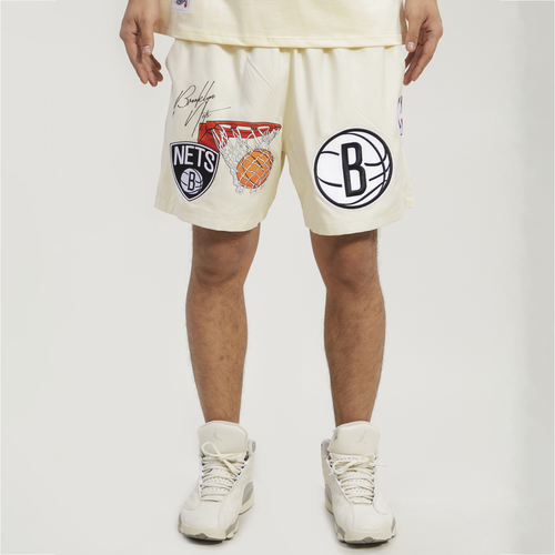 Pro Standard Mens  Nets Cream Woven Shorts In Tan/black