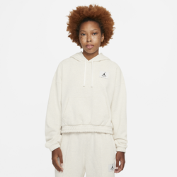 Women's - Jordan Essential Fleece Hoodie  - Cream/Burgundy