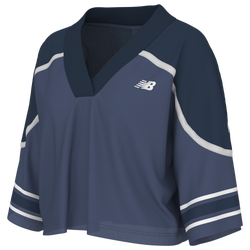 Women's - New Balance Jersey Mesh T-Shirt - Dreamsta/Navy