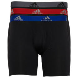 Men's - adidas BOS 3 Pack Underwear - Black/Blue/Red