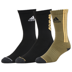 Men's - adidas Tiro 3-Pack Crew Socks - Black/Gold