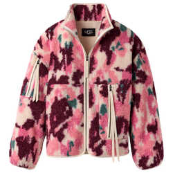 Women's - UGG Marlene Splatter Jacket - Arctic White/Pink