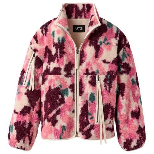  - UGG Marlene Splatter Jacket - Arctic White/Pink
