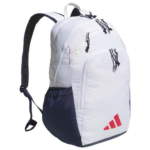 Womens adidas Defender 5 Backpack - Adult - Ruby Red / White / Night Indigo Oure