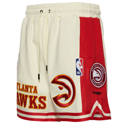 

Pro Standard Mens Pro Standard Hawks Cream Fleece 2.0 Shorts - Mens Tan/Red Size XL