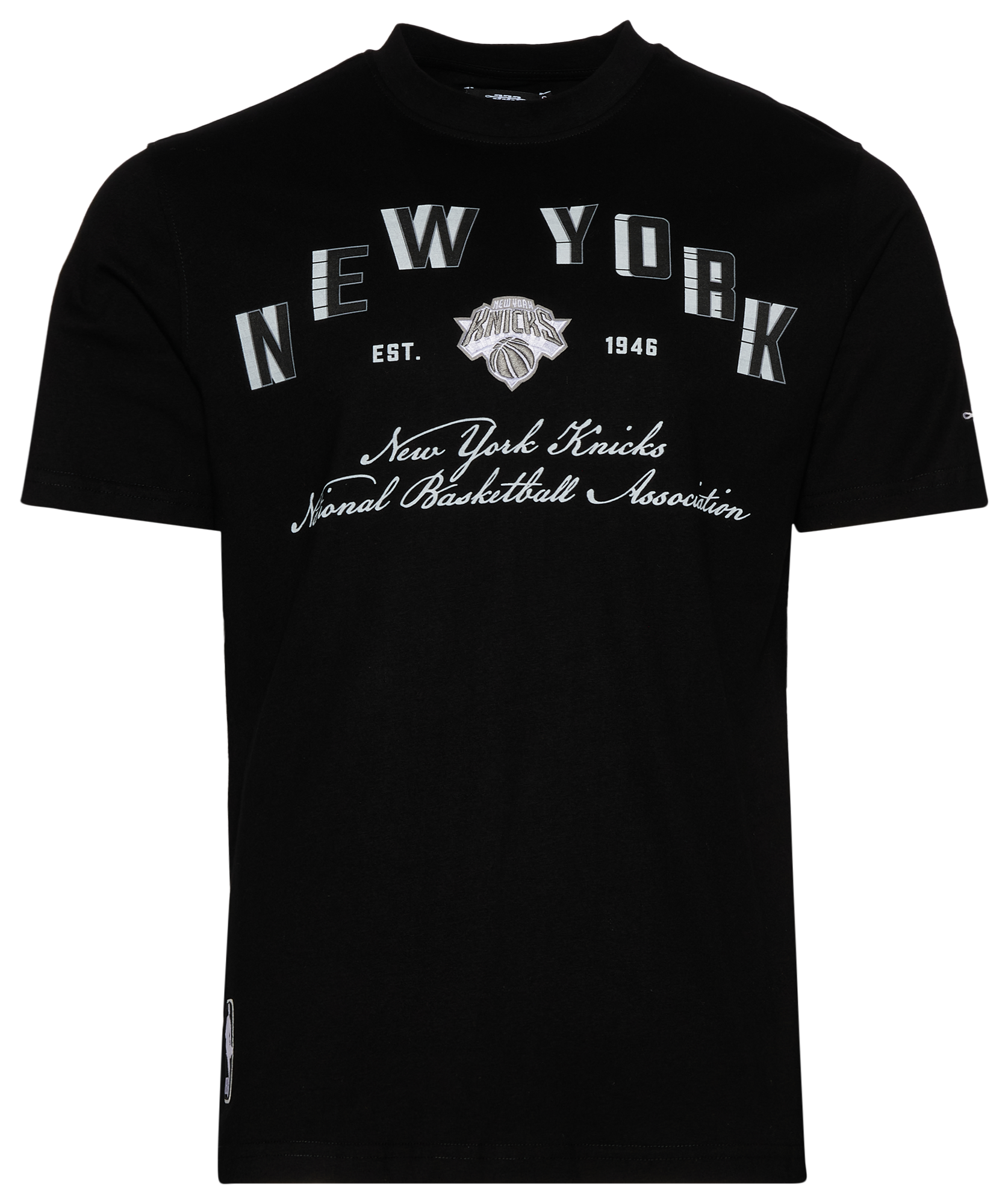 Pro Standard New York Knicks Black Cat S/S Flex T-Shirt | Foot Locker, image size:1674x2000