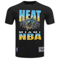 Pro Standard Miami Heat Electric Blue S/S Flex T-Shirt - Pro Standard Black/Carolina