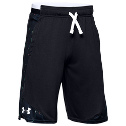 Boys' Grade School - Under Armour Stunt 2.0 Printed Shorts - Black/White 
