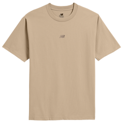Men's - New Balance Oversized Center Chest Emblem Tonal T-Shirt - Tan