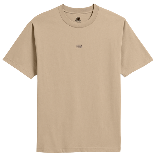 New Balance Mens Oversized Center Chest Emblem Tonal T-Shirt - - Tan