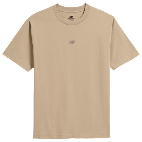 New Balance Mens Center Chest Reflective T-Shirt - - Tan