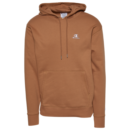 

Champion Mens Champion Classic Fleece Hoodie - Mens Simply Brown/White Size S