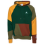 Champion Patchwork Classic Fleece Hoodie - Men's Green/Brown