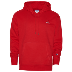 Men's - Champion Classic Fleece Pullover Hoodie - Red/White
