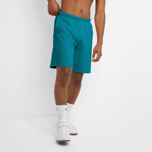 Champion Mens  Classic Fleece Shorts In Teal